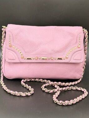 Vintage Juicy Couture Freya Goat Leather Lilac Clutch Crossbody Shoulder Bag